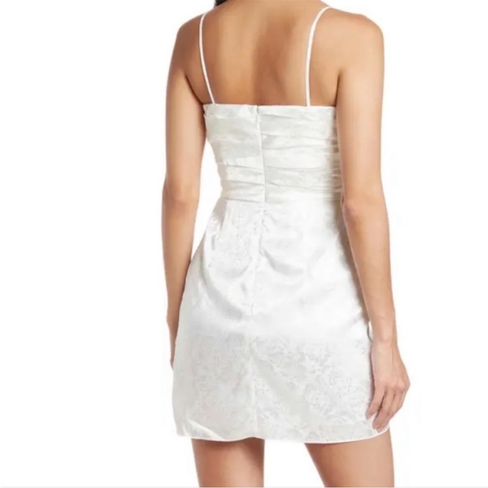 💜firm price💜Ronny kobo white draped lined Sandra mini dress - Picture 6 of 16